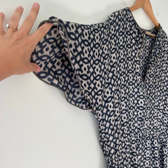 DAY Birger Et Mikkelsen 100% Silk Navy Cream Tunic Dress, Size 36/Small - Picture 10 of 10